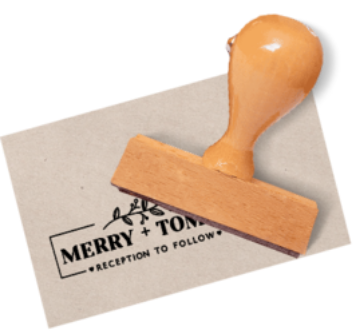 Bild von Custom Wooden Rubber Stamps